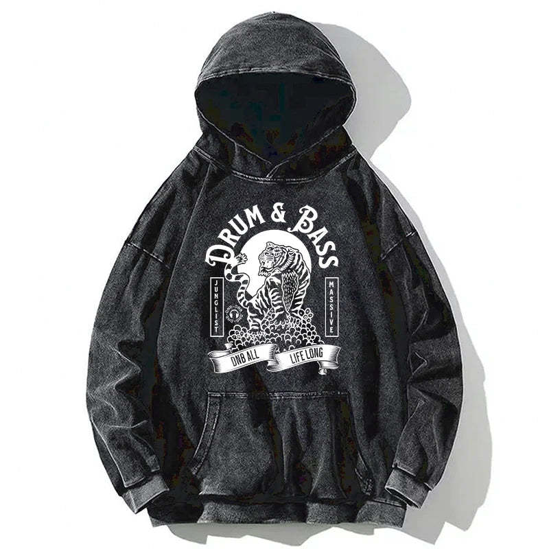 Tokyo-Tiger Drum & Bass Tiger Washed Hoodie