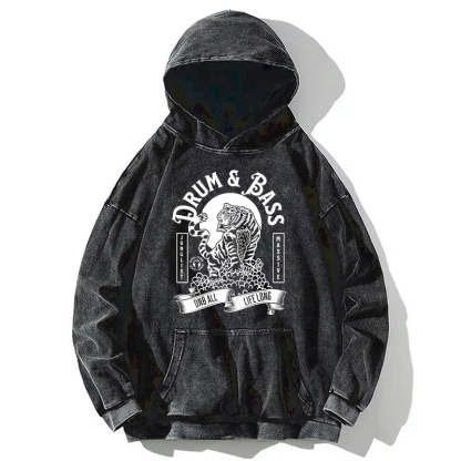 Tokyo-Tiger Drum & Bass Tiger Washed Hoodie