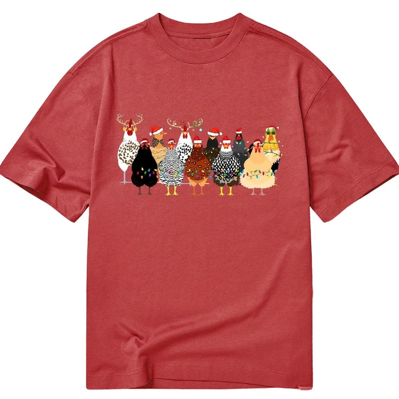 Tokyo-Tiger A Flock Of Christmas Chickens Classic T-Shirt-tokyo-tiger