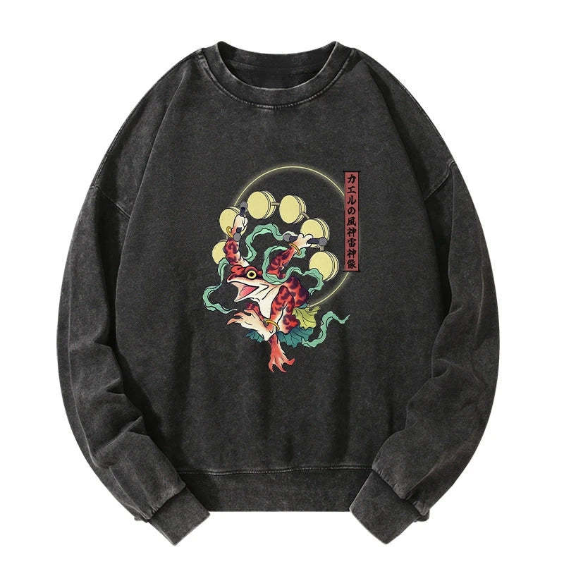 Tokyo-Tiger Frog Monster Japanese Washed Sweatshirt Sale