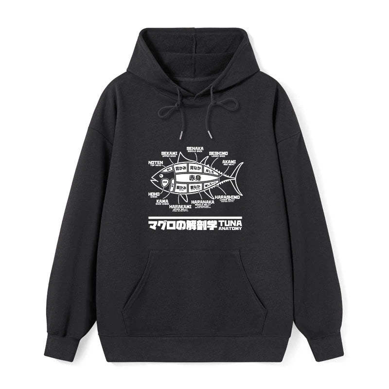 Tokyo-Tiger Tuna Dissection Map Japanese Classic Hoodie Sale