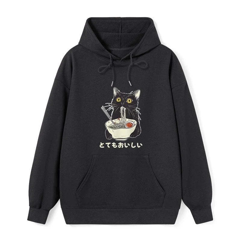 Tokyo-Tiger Cats Eat Ramen Noodles Classic Hoodie