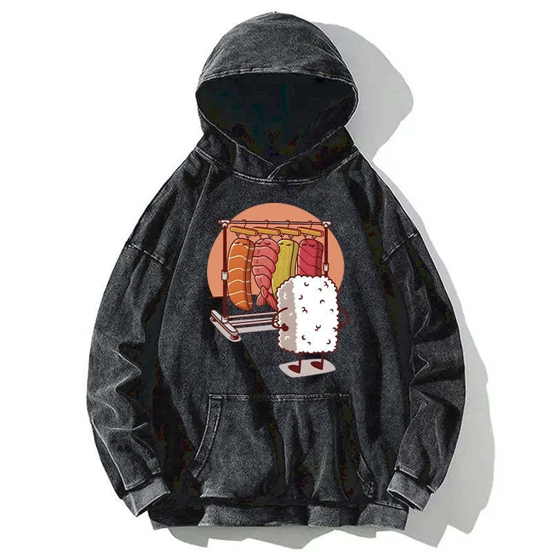 Tokyo-Tiger Which One Should I Wear Today Washed Hoodie