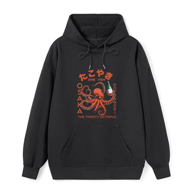 Tokyo-Tiger Octopus Drinks Soju Classic Hoodie