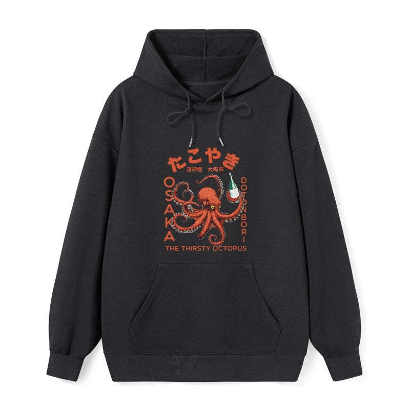 Tokyo-Tiger Octopus Drinks Soju Classic Hoodie Sale