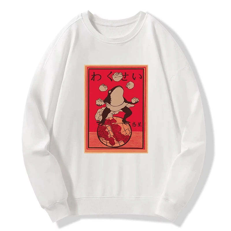 Tokyo-Tiger Wakusei Frog Funny Sweatshirt