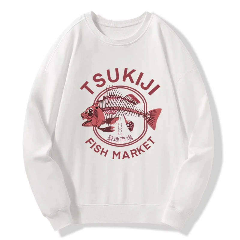 Tokyo-Tiger Tokyo Tsukiji Fish Market Vintage Japan Sweatshirt Sale