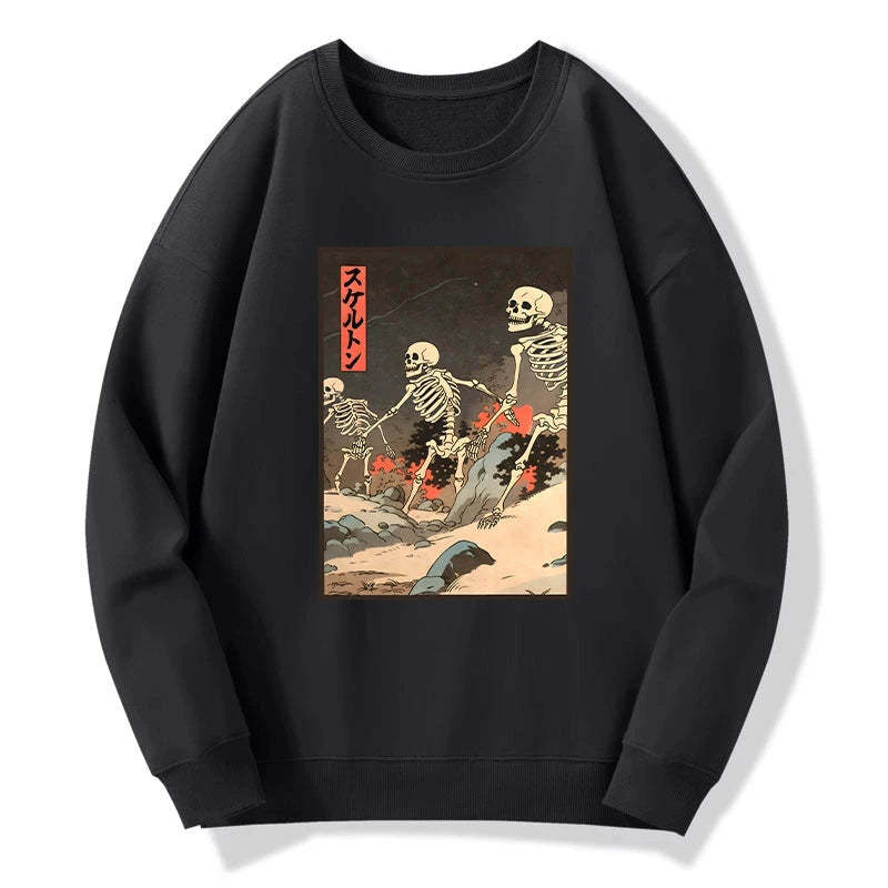 Tokyo-Tiger Japanese Rising Skeletons Sweatshirt