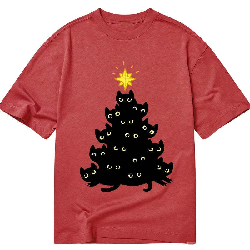 Tokyo-Tiger Black Cat Christmas Tree Classic T-Shirt Sale