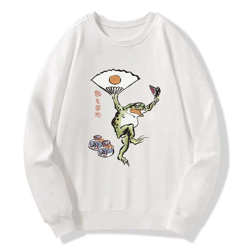 Tokyo-Tiger Dancing Frog Japanese Sweatshirt