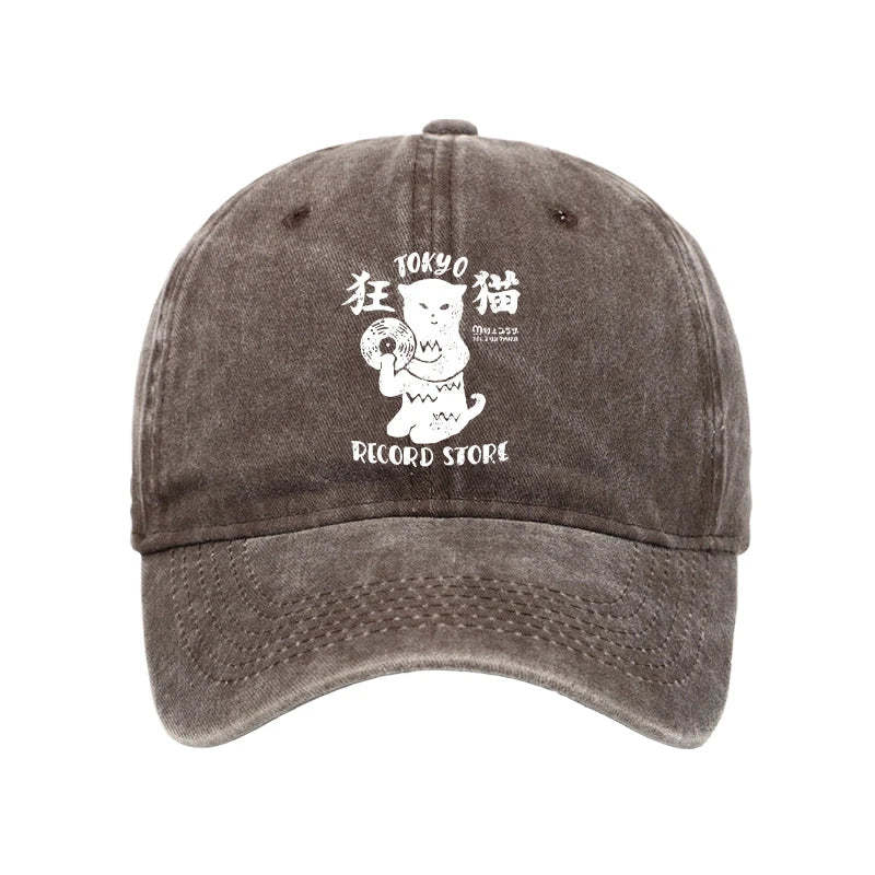 Tokyo-Tiger Tokyo Record Store Cat CD Washed Cap