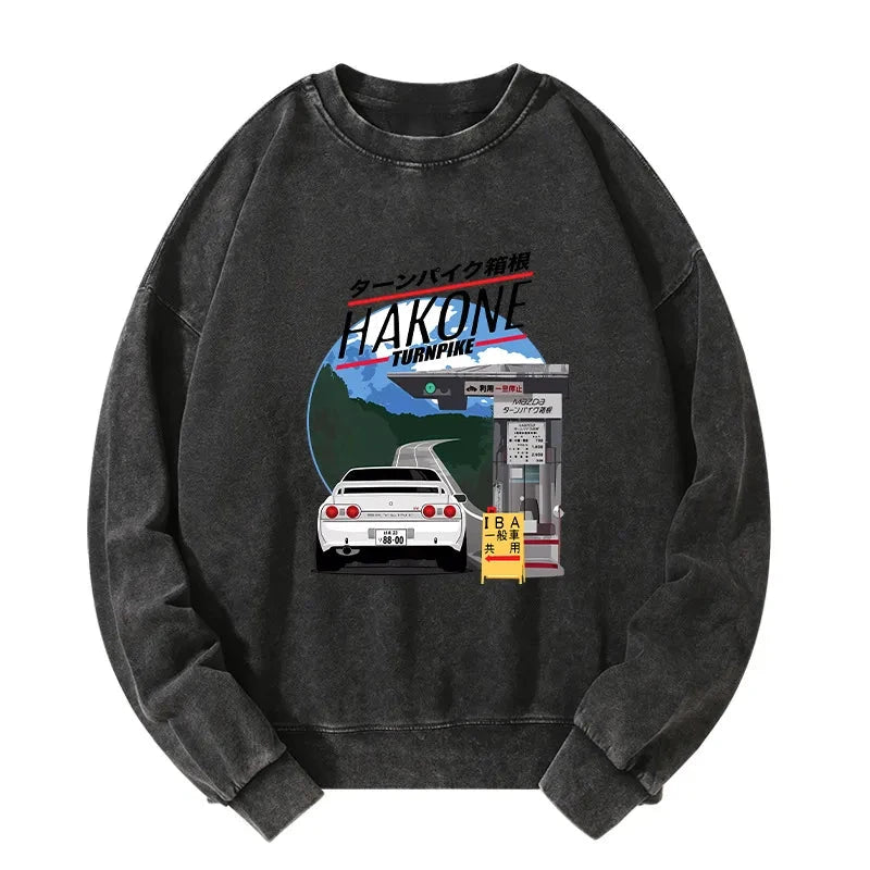 Tokyo-Tiger Hakone Nissan Skyline R32 JDM Washed Sweatshirt