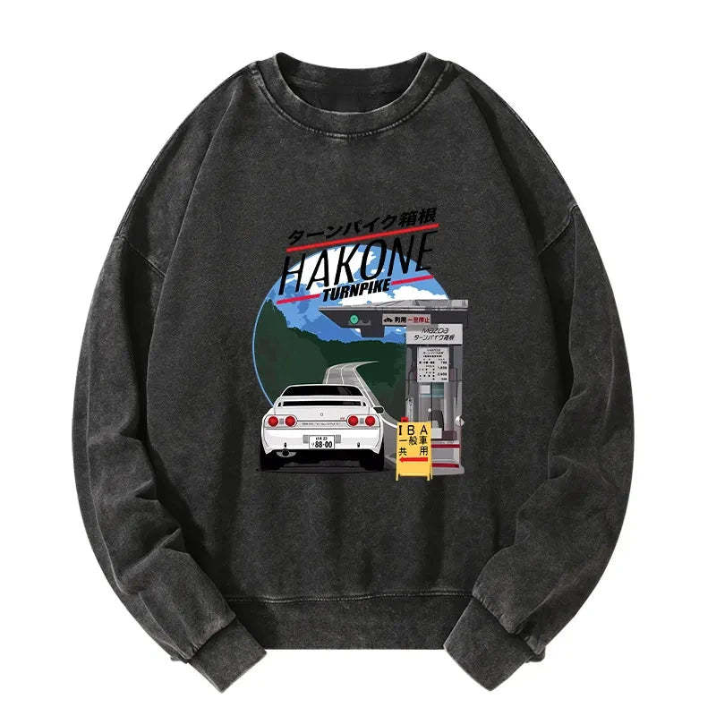 Tokyo-Tiger Hakone Nissan Skyline R32 JDM Washed Sweatshirt
