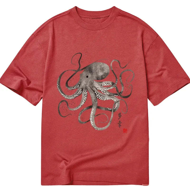 Tokyo-Tiger Octopus Japanese Calligraphy Classic T-Shirt