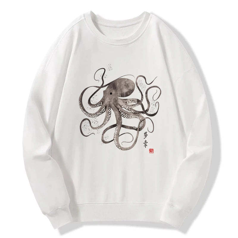 Tokyo-Tiger Octopus Japanese Calligraphy Sweatshirt Sale