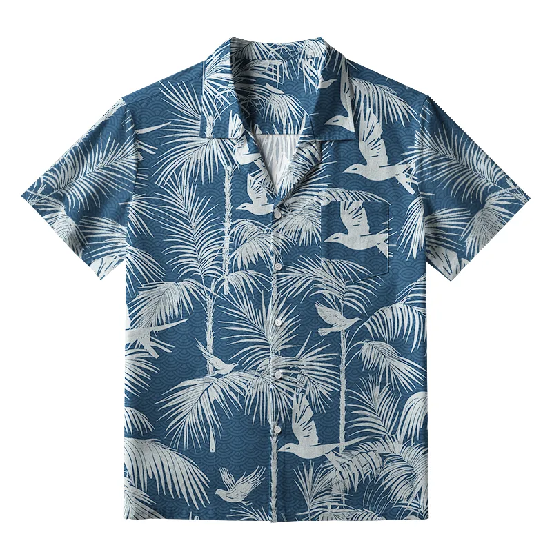 Tokyo-Tiger Palm Tree And Flying Birds Aloha Hawaiian Shirt Sale