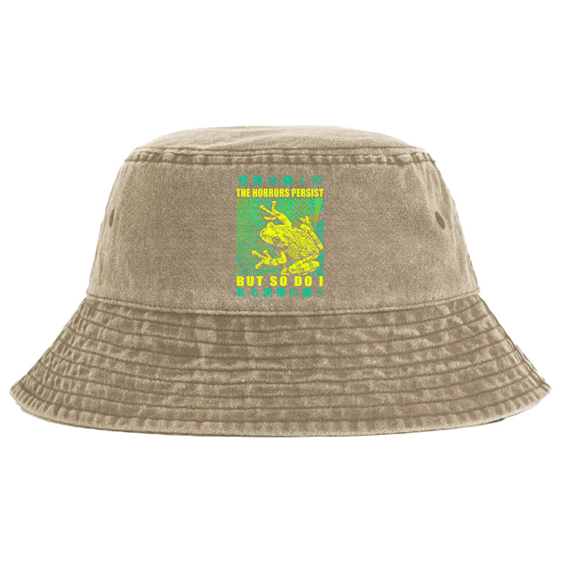 Tokyo-Tiger The Horrors Persist Frog Washed Bucket Hat