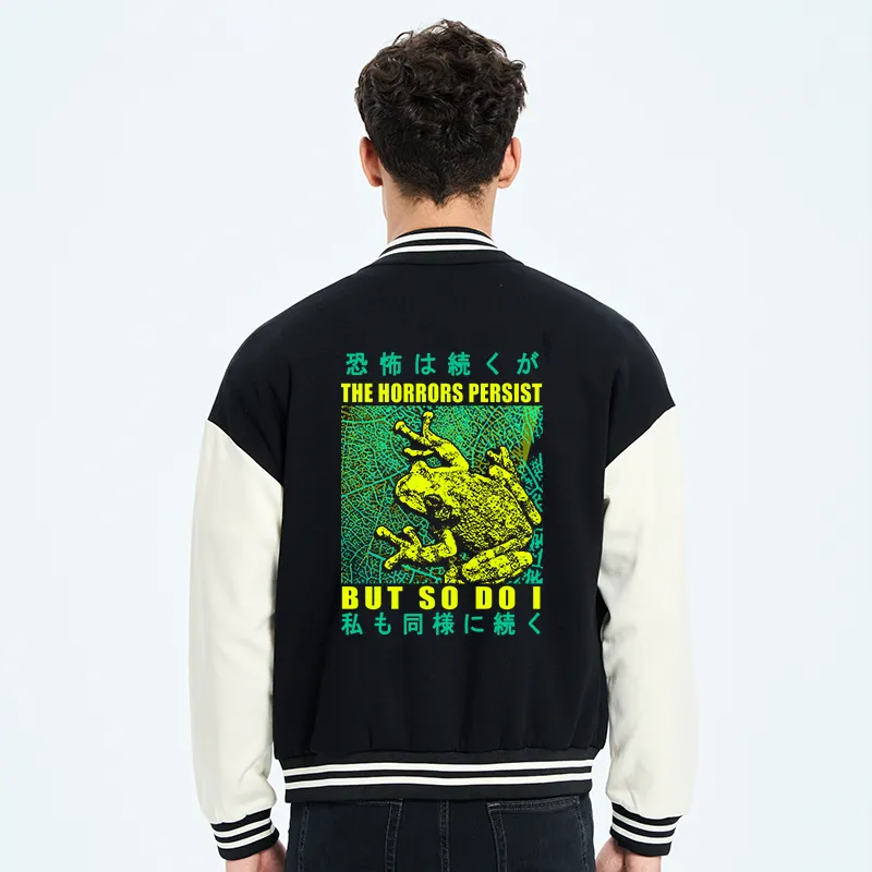 Tokyo-Tiger The Horrors Persist Forg Embroidery Varsity Jacket
