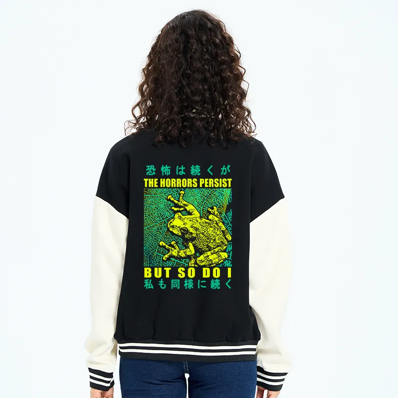 Tokyo-Tiger The Horrors Persist Forg Embroidery Varsity Jacket