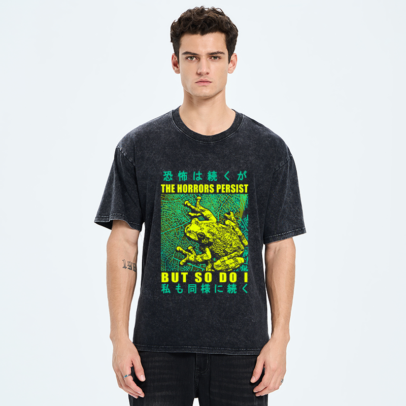 Tokyo-Tiger The Horrors Persist Frog Washed T-Shirt Sale – tokyo-tiger