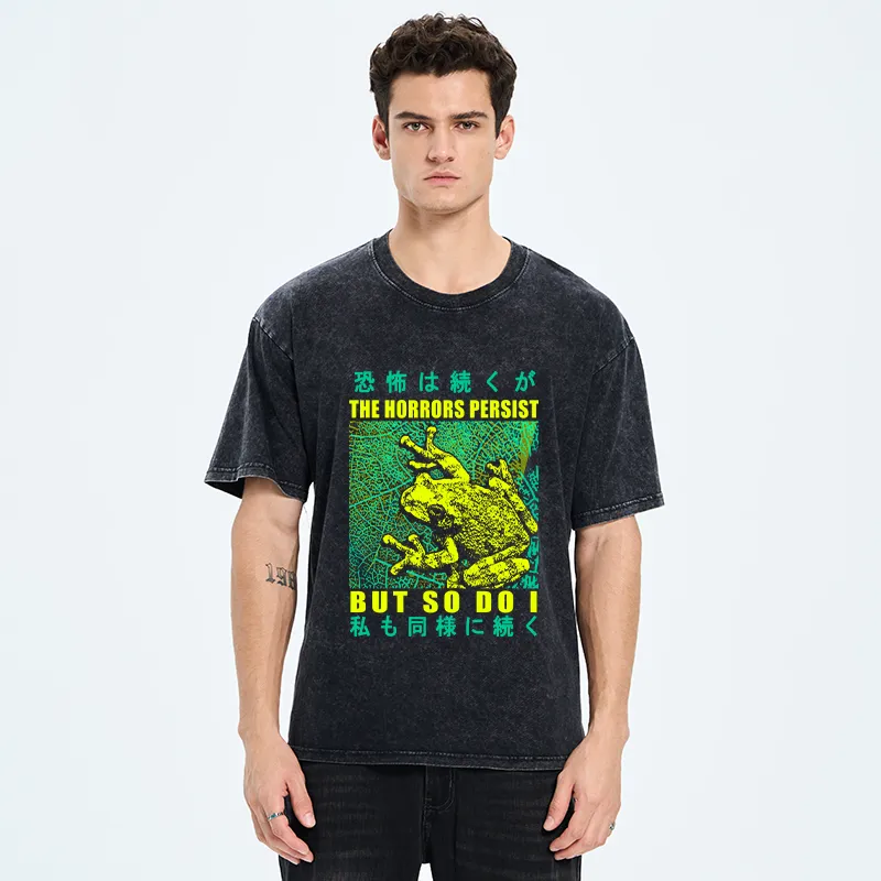 Tokyo-Tiger The Horrors Persist Frog Washed T-Shirt