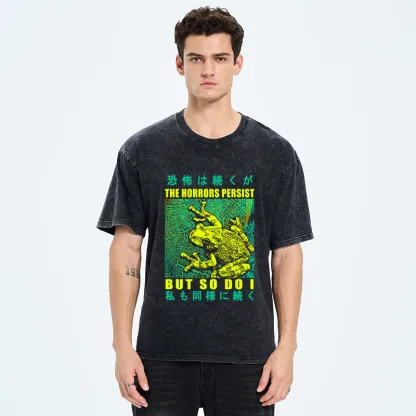 Tokyo-Tiger The Horrors Persist Frog Washed T-Shirt