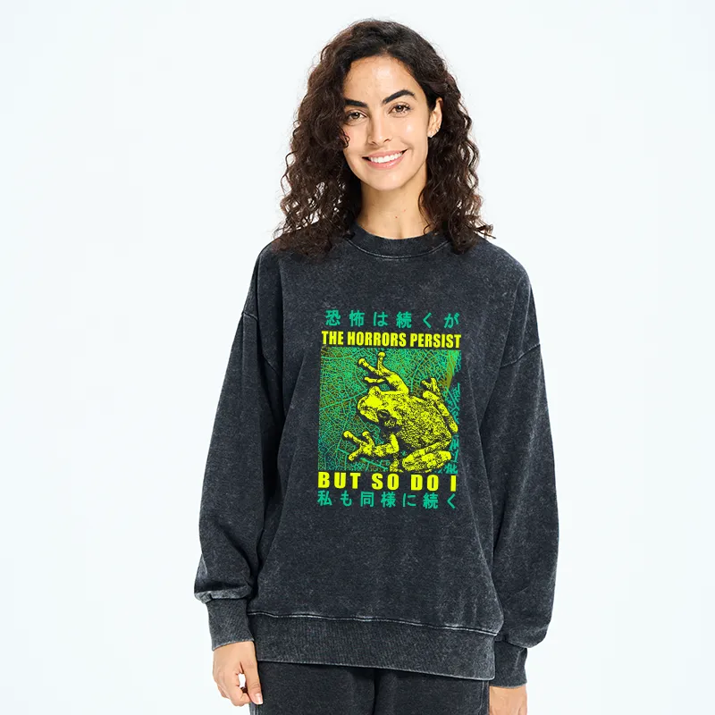 Tokyo-Tiger The Horrors Persist Forg Washed Sweatshirt