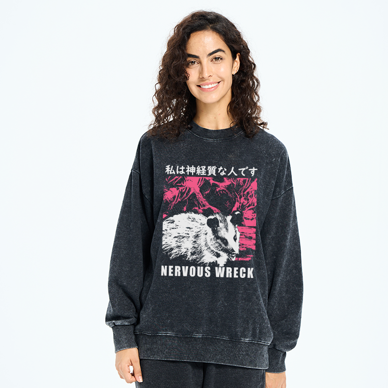 Tokyo-Tiger Nervous Wreck Washed Sweatshirt