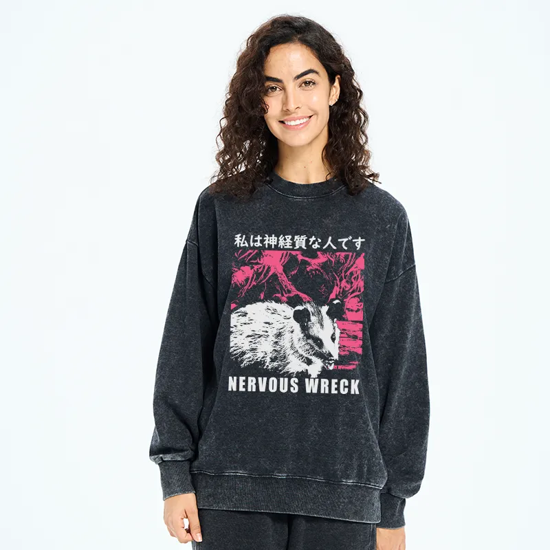 Tokyo-Tiger Nervous Wreck Washed Sweatshirt