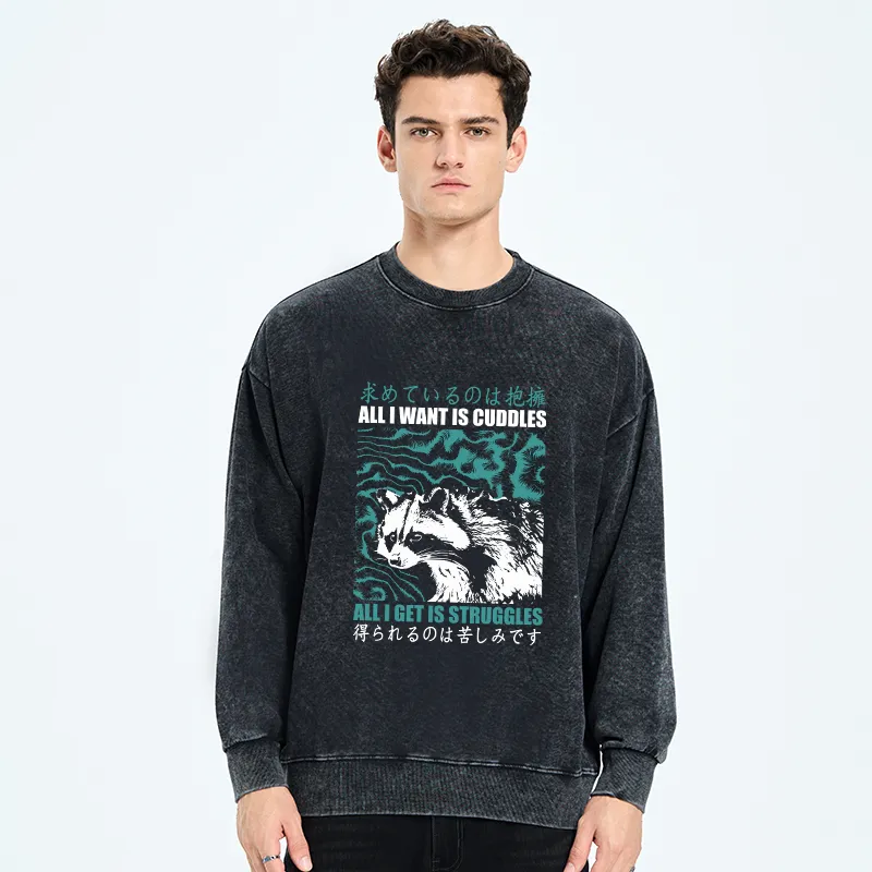 Tokyo-Tiger All I Get Is Struggles Washed Sweatshirt