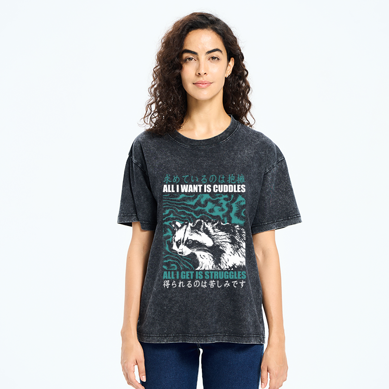 Tokyo-Tiger All I Get Is Struggles Washed T-Shirt