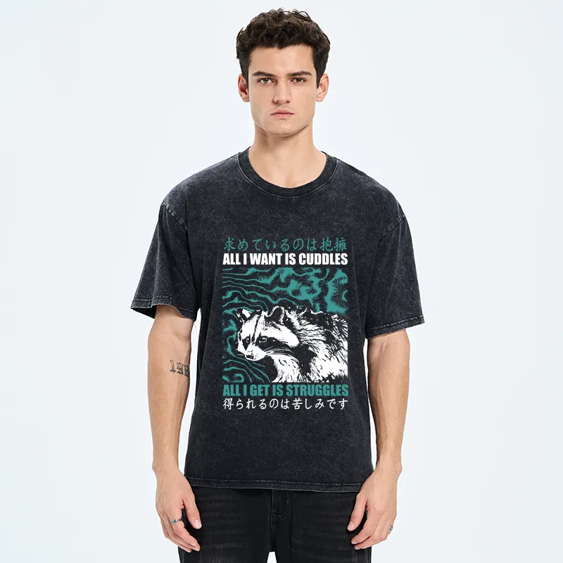 Tokyo-Tiger All I Get Is Struggles Washed T-Shirt