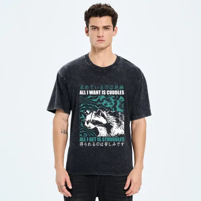 Tokyo-Tiger All I Get Is Struggles Washed T-Shirt