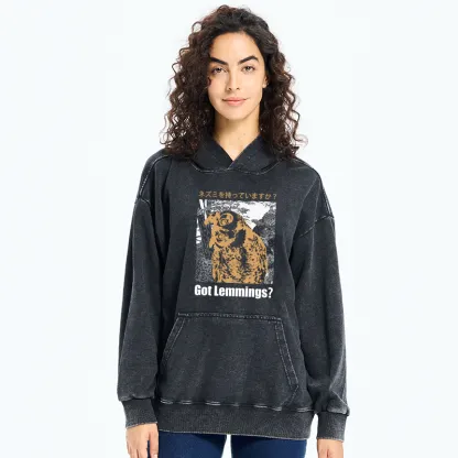 Tokyo-Tiger Do You Have Lemmings Japanese Washed Hoodie