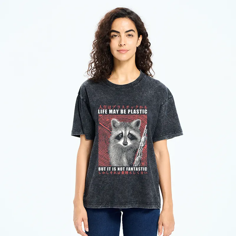 Tokyo-Tiger Life May Be Plastic But It Is Not Fantastic Washed T-Shirt