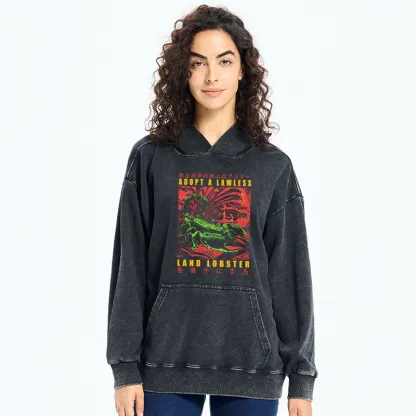Tokyo-Tiger Adopting A Land Lobster Japanese Washed Hoodie
