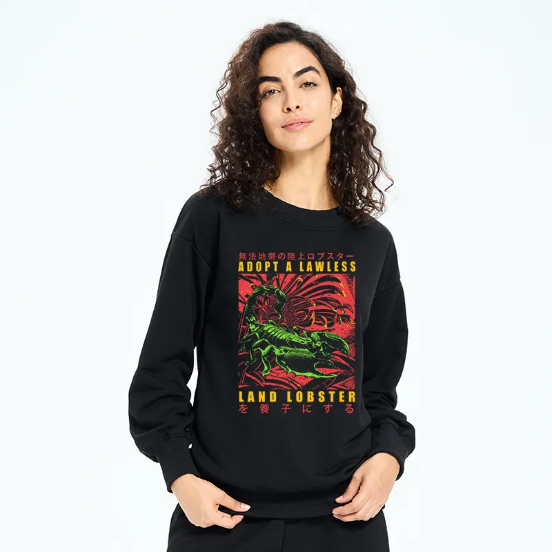 Tokyo-Tiger Adopting A Land Lobster Japanese Sweatshirt