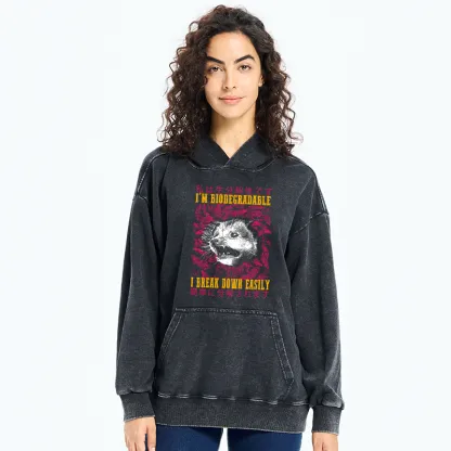 Tokyo-Tiger An Easily Breakable Opossum Washed Hoodie