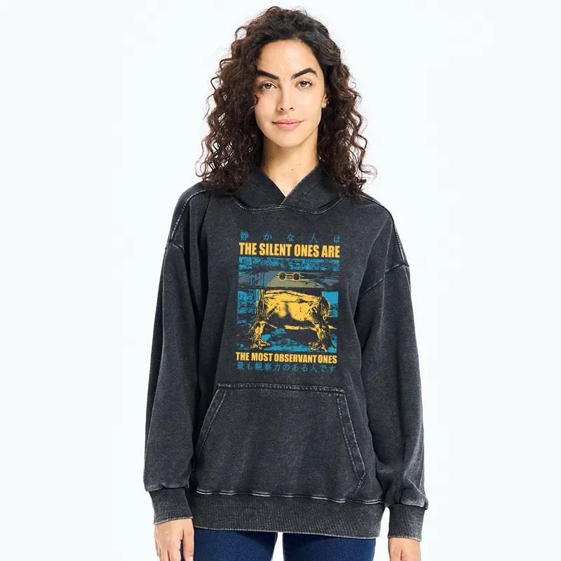 Tokyo-Tiger Silent Frog Japanese Washed Hoodie