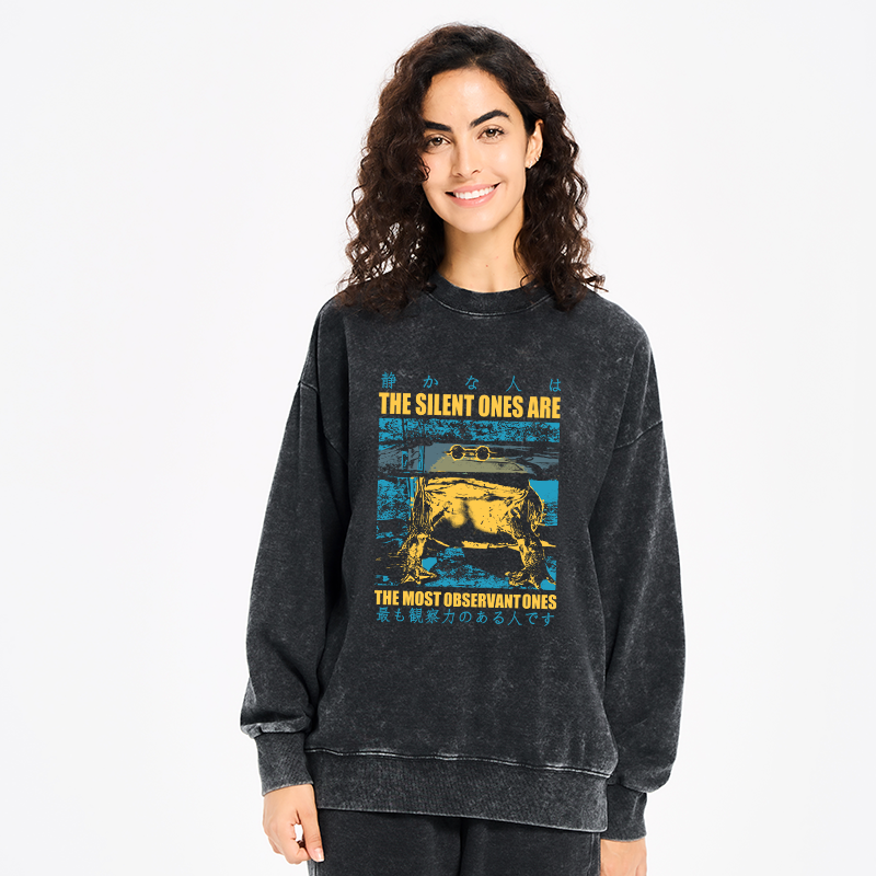 Tokyo-Tiger Silent Frog Japanese Washed Sweatshirt