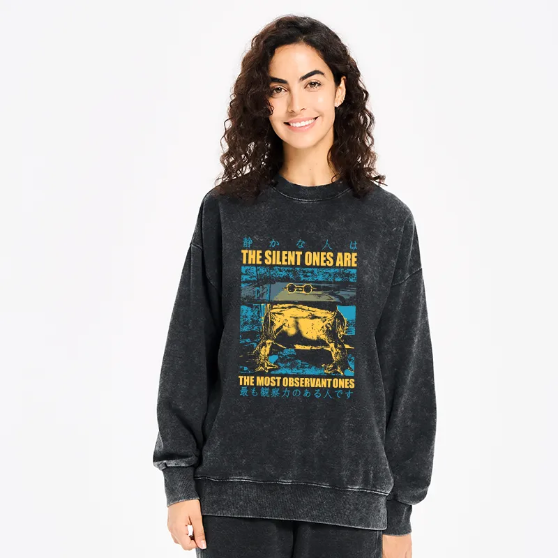 Tokyo-Tiger Silent Frog Japanese Washed Sweatshirt