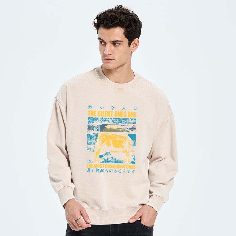 Tokyo-Tiger Silent Frog Japanese Washed Sweatshirt