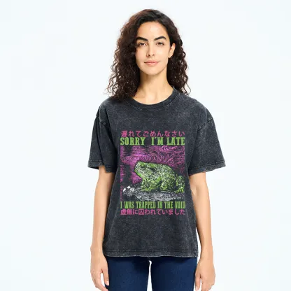 Tokyo-Tiger A Frog In Distress Japanese Washed T-Shirt