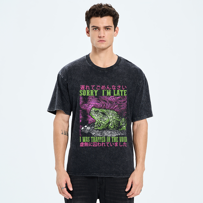 Tokyo-Tiger A Frog In Distress Japanese Washed T-Shirt