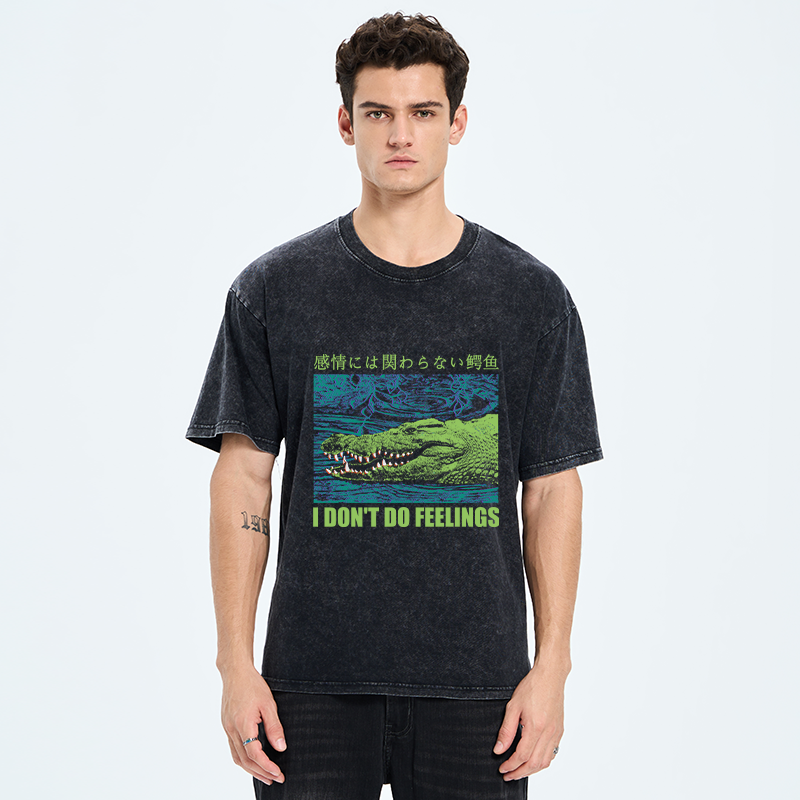Tokyo-Tiger An Emotionless Crocodile Washed T-Shirt