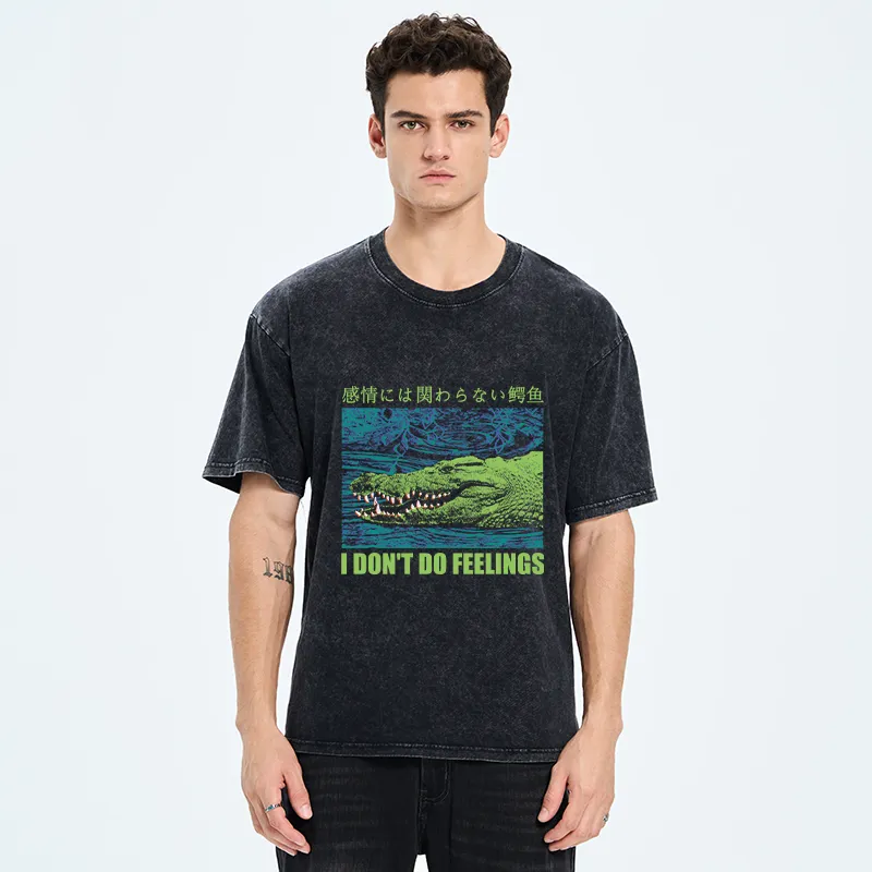 Tokyo-Tiger An Emotionless Crocodile Washed T-Shirt
