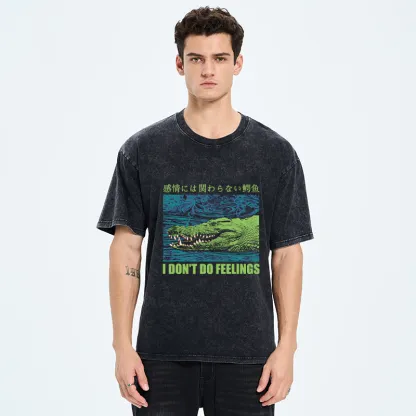 Tokyo-Tiger An Emotionless Crocodile Washed T-Shirt