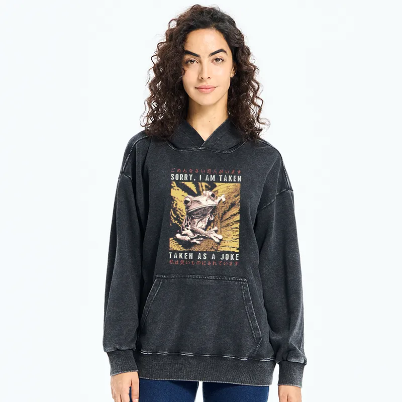 Tokyo-Tiger The Tragic Frog Japanese Washed Hoodie