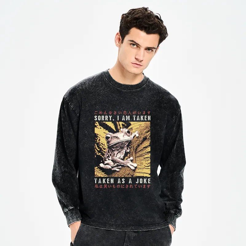 Tokyo-Tiger The Tragic Frog Japanese Washed Long Sleeve T-Shirt