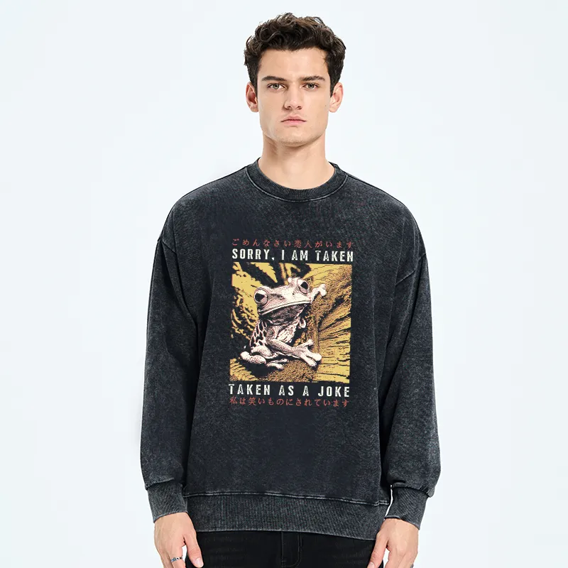 Tokyo-Tiger The Tragic Frog Japanese Washed Sweatshirt